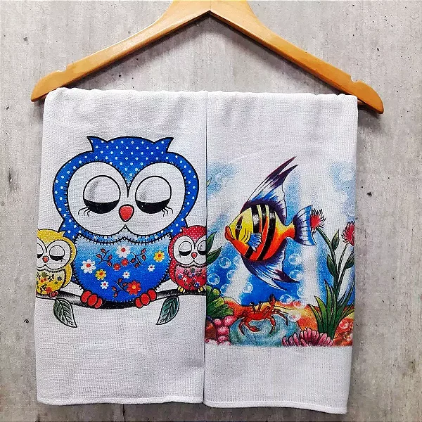 KIT COM 10 PANOS PÉ DE GALINHA - GROSSOS - 11 TRAMAS - 45x71CM - 100% ALGODÃO