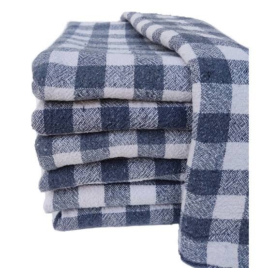 KIT COM 5 PANOS DE CHÃO DUPLO - SACARIA ALVEJADA - 50X70 CM - 100% ALGODÃO