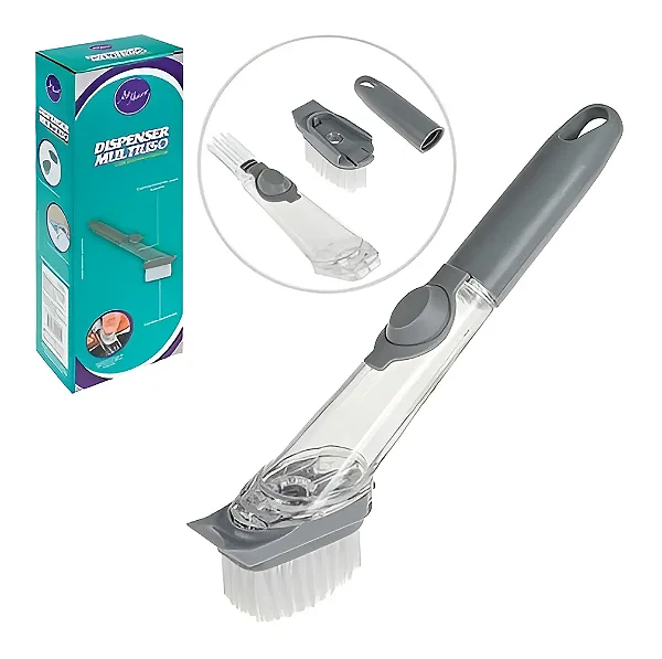 DISPENSER MULTIUSO C/ ESCOVA E ESPONJA
