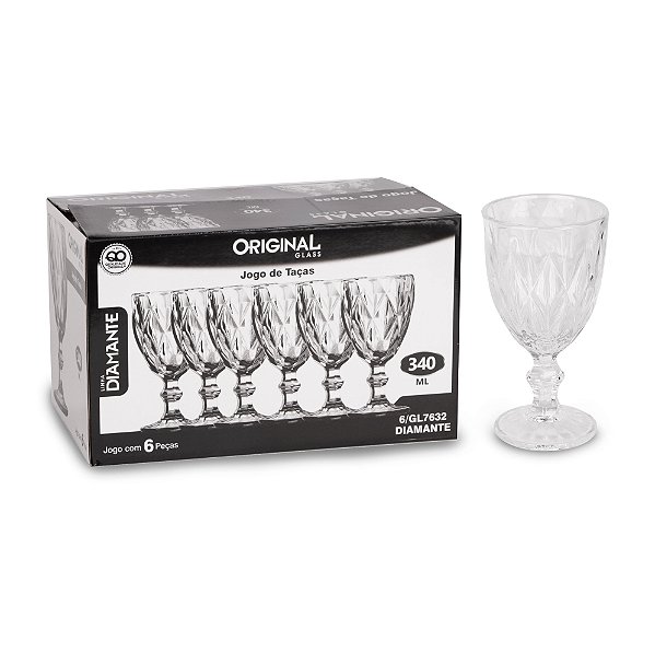 JOGO 6 TAÇAS VIDRO 260 ML