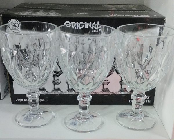 JOGO 6 TAÇAS VIDRO - 340 ML