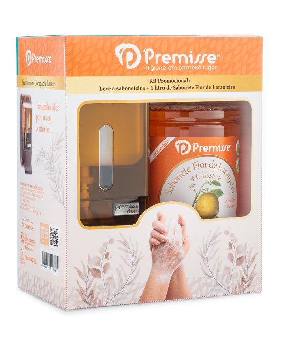 KIT PROMOCIONAL - LEVE 1 DISPENSERS SABONETEIRA + 1 SABONETE LIQUIDO 1 LITRO