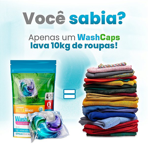 WashCaps 4em1 Lava-Roupas em Cápsulas