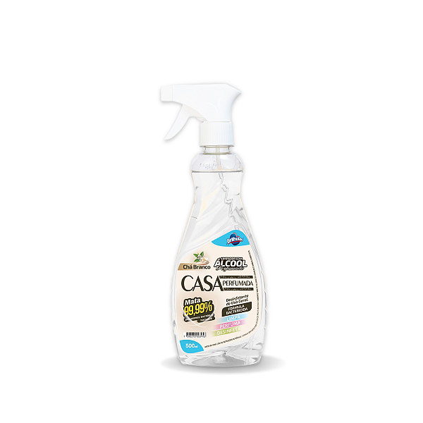 ALCOOL PERFUMADO CHÁ BRANCO - DESINFETA 99.99% DAS BACTERIAS