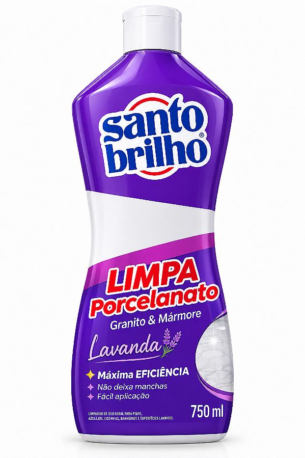 Santo Brilho Limpa Porcelanato Lavanda 750ml