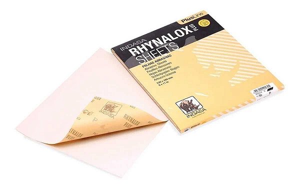 Kit Com 50 Lixas P120 Seco Rhynalox Plus - Indasa