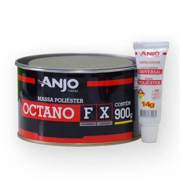 Caixa Com 12 Massa Poliester Octano 900g - Anjo