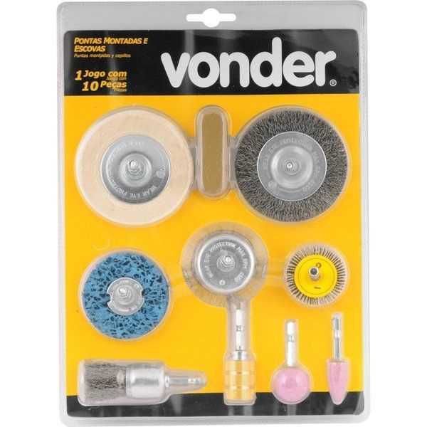 Jogo Ponta Montada / Escova Com 10 Pecas - Vonder