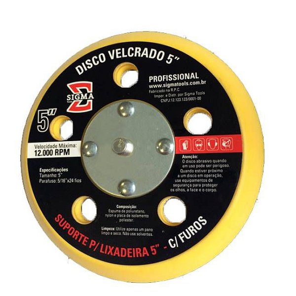 Disco Velcrado 5 Com Furos - Sigmatools