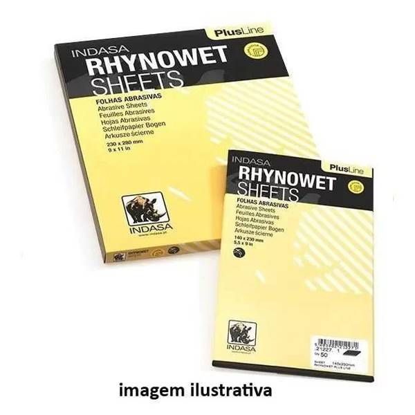Kit Com 100 Folhas Lixa P1200 D Agua Rhynowet Plus Indasa