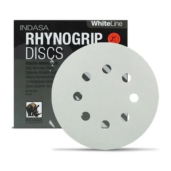 Kit Com 100 Disco Lixa P120 Rhynogrip White 125mm - Indasa