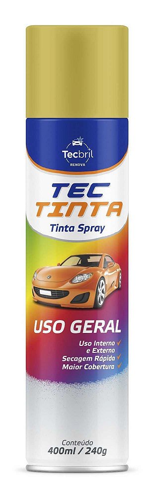 Tinta Spray Tectinta Dourado 400ml - Tecbril