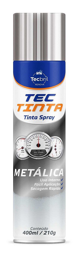 Tinta Spray Tectinta Metalica Cromado 400ml - Tecbril