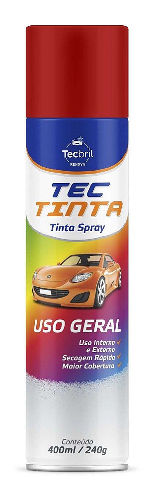 Tinta Spray Tectinta Vermelho 400ml - Tecbril
