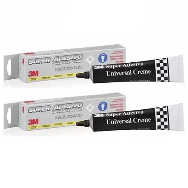 Kit Com 10 Super Adesivo Universal Creme 75g - 3m