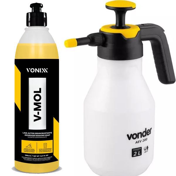 Pulverizador Manual 2l C/ Snow Foam Vonder + Shampoo Vmol