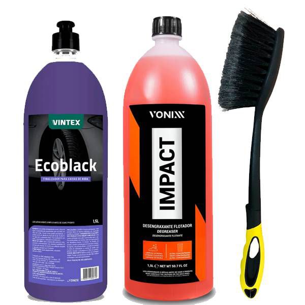 Kit Limpeza Caixa De Roda Impact Ecoblack Escova Vonixx