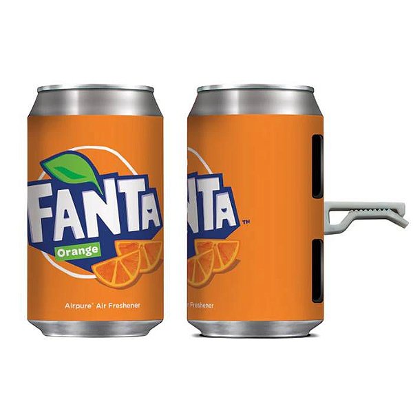 Aromatizante Coca Cola Fanta Laranja Lata 3d Air Clip