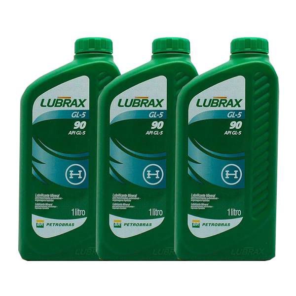 Kit Com 3 Oleo Lubrax Gl 5 Sae 90 Lt - Petrobras