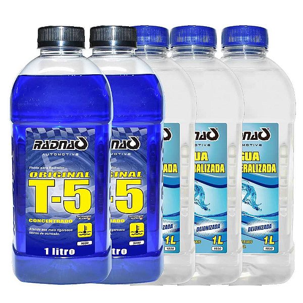 Kit Aditivo + Agua Desmineralizada Troca Radiador Radnaq