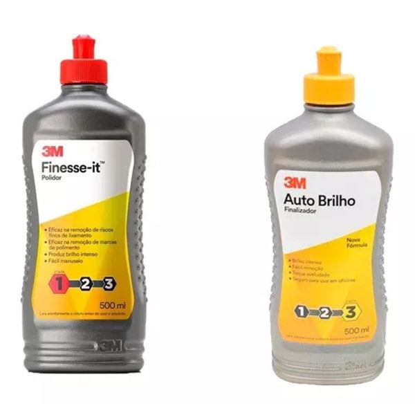 Kit 3m De Polimento 3m Finesse-it 3m + Auto Brilho 3m