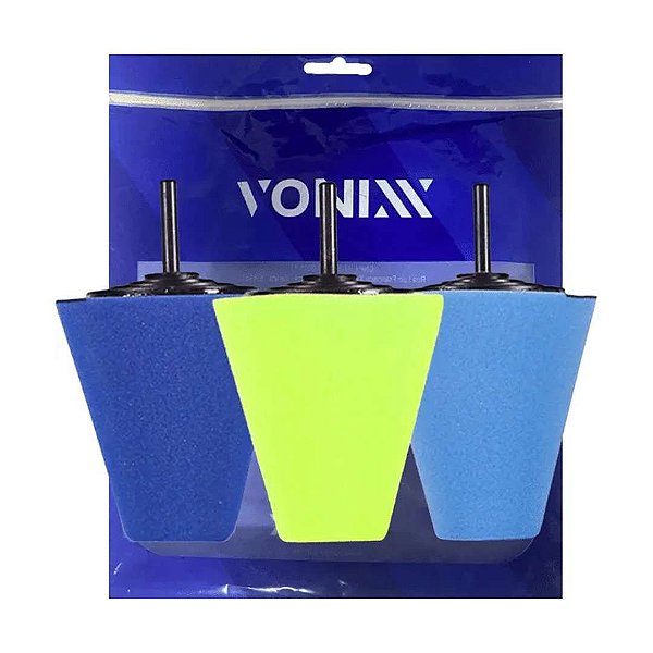 Kit 3 Boinas Polimento Em Cone Para Furadeira - Vonixx