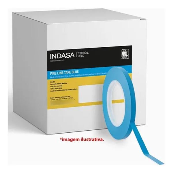 Kit Com 6 Fita De Contorno Filete Azul 6mmx55m - Indasa
