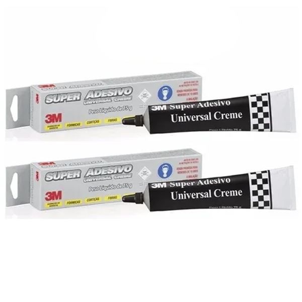 Kit Com 20 Super Adesivo Universal Creme 75g - 3m