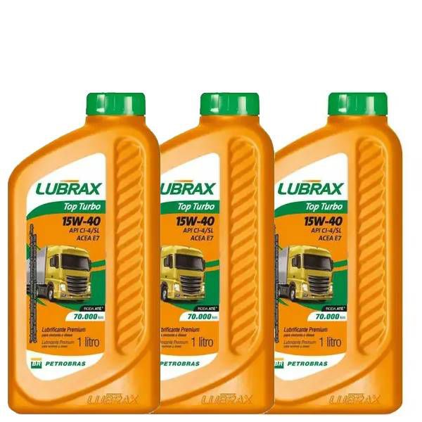 Kit Com 8 Litros De Oleo Lubrificante Top Turbo 15w40 Lubrax