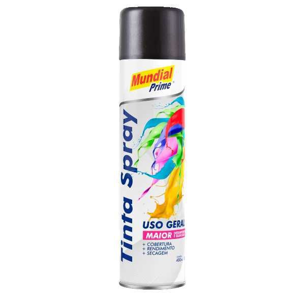 Tinta Spray 400ml Mundial Prime Metalica Grafite