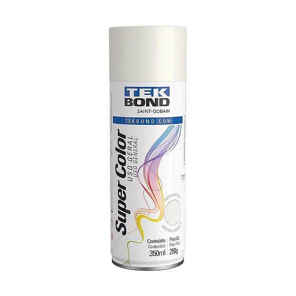 Tinta Spray Branco Brilhante 350ml Tek Bond