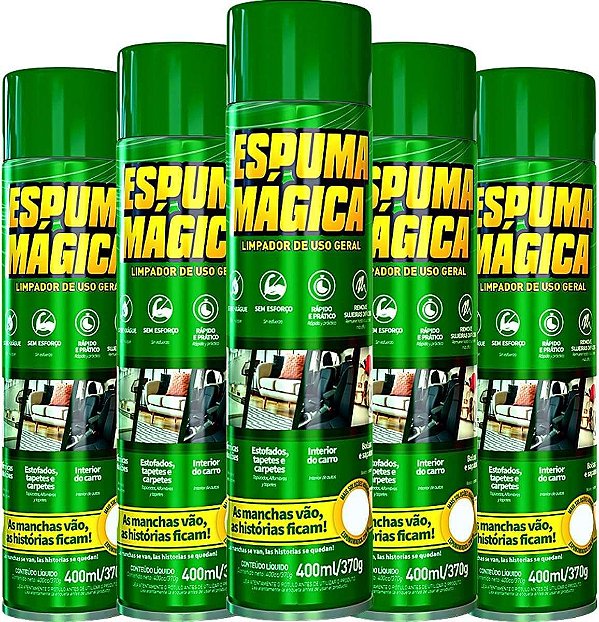 Kit Com 5 Espuma Magica Aerossol 400ml - Proauto Premium
