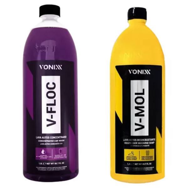 Kit Shampoo Para Lavar Carro V-mol E V-floc Vonixx 1,5l