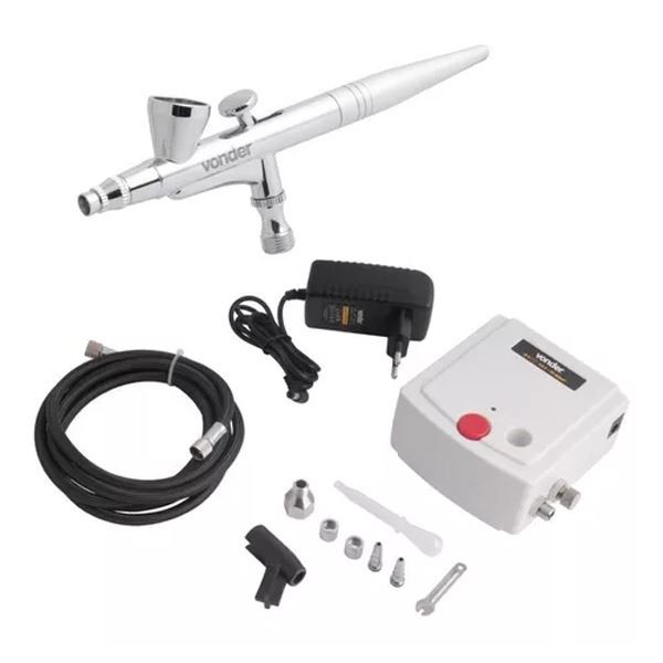 Aerografo Com Mini Compressor Vonder Bivolt
