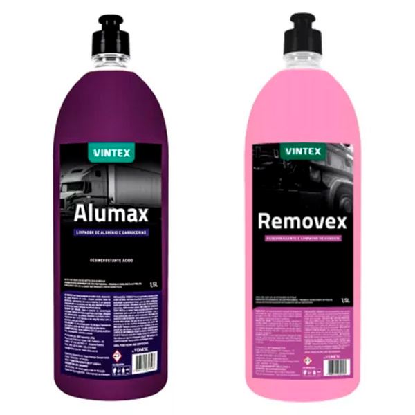 Kit Limpeza De Carros Alumax Removex Vintex By Vonixx