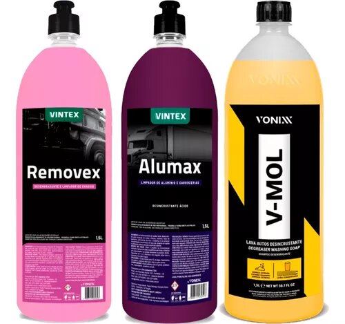 Kit Limpeza Automovel Desingraxante + V-mol Vonixx