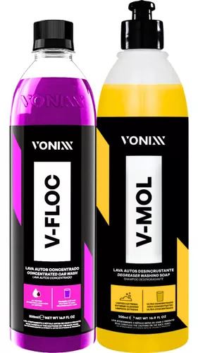 Kit Shampoo Automotivo Esfregacao Neutro V-floc V-mol Vonixx