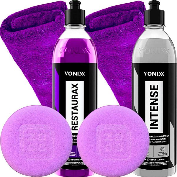 Kit Produto Para O Painel Plastico Interno E Externo Intense Restaurax Vonixx