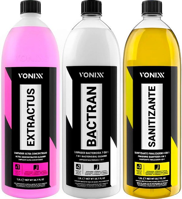 Kit Bactran Extractus Sanitizante 1,5l Vonixx