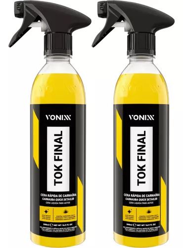 02 Cera Carnauba Automotiva Liquida Tok Final Vonixx 500ml