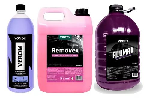 Kit Shampoo Limpeza Vonixx Motor Roda Chassi Alumax Removex