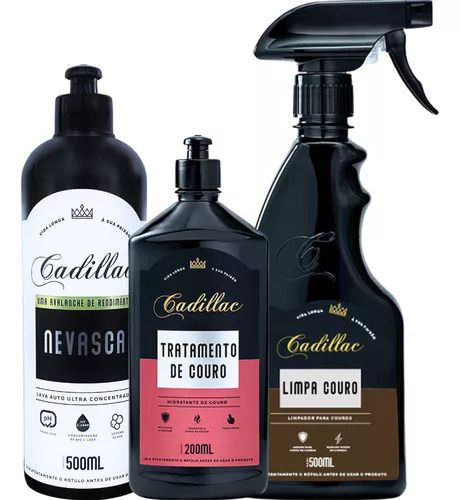 KIT LIMPEZA AUTOMOTIVA E TRATAMENTO COURO NEVASCA CADILLAC
