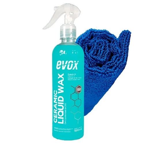 Cera Ceramic Liquid Wax Evox + Toalha De Acabamento 350gsm