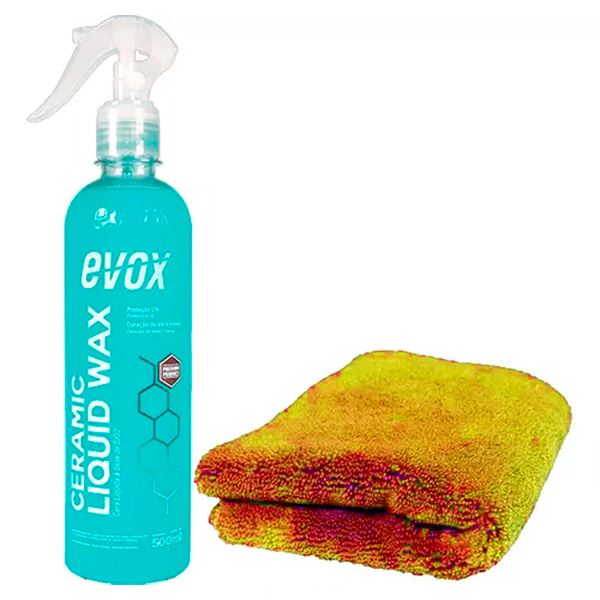 CERAMIC LIQUID WAX EVOX CERA LIQUIDA 500ML + PANO MICROFIBRA
