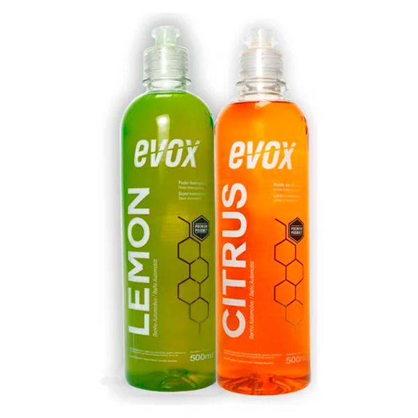 Kit Shampoo Automotivo Citrus 500ml E Lemon 500ml Evox