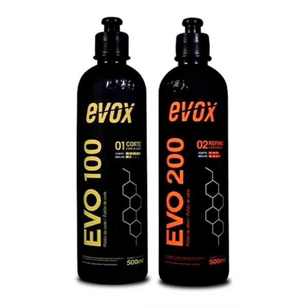 Kit Polimento Automotivo Evox Corte Refino Evo100 + Evo200