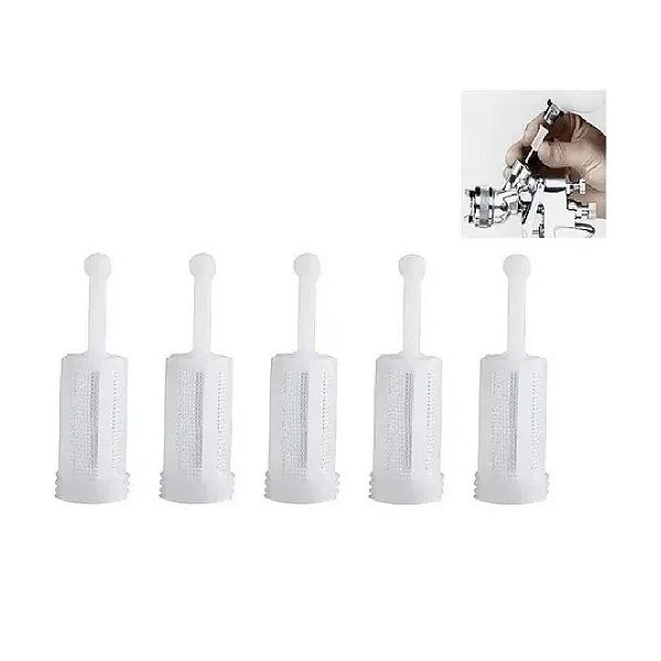 Filtro Peneira Coador Tinta Para Pistola Hvlp Kit 5 Filtros