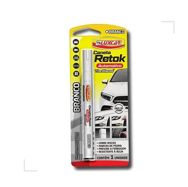 Luxcar Caneta Retok Automotivo - Branco
