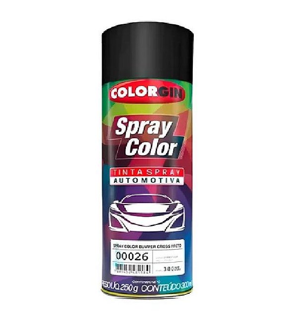 Colorgin Spray Color Bumper Cross Preto Texturizado
