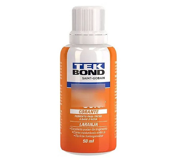 Tekbond Corante Liquido 50ml Laranja     Tekbond